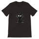 Budget Unisex Crewneck T-shirt/Funny-Hairy-Black-Cat-What - Enet Images