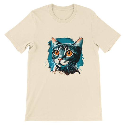 Budget Unisex Crewneck T-shirt/Blue-Cat