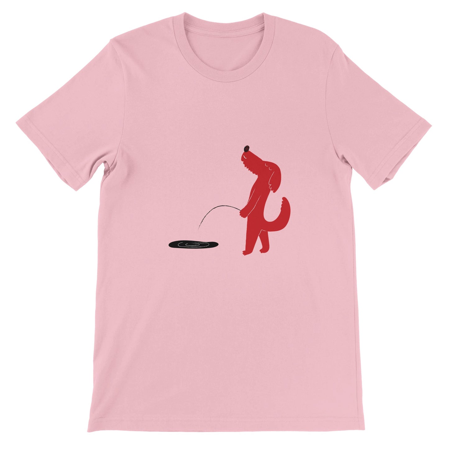 Budget Unisex Crewneck T-shirt/Dog-Peeing