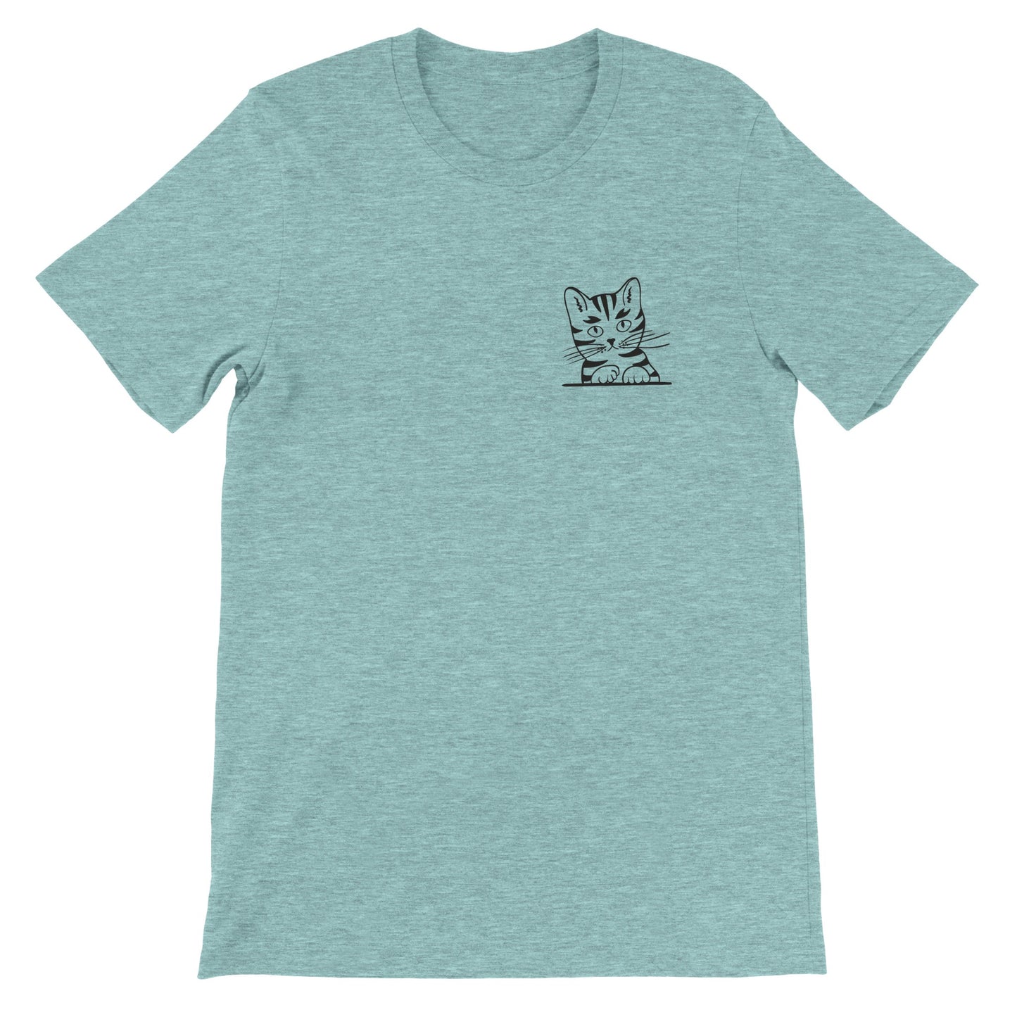 Budget Unisex Crewneck T-shirt/Cat-In-Pocket