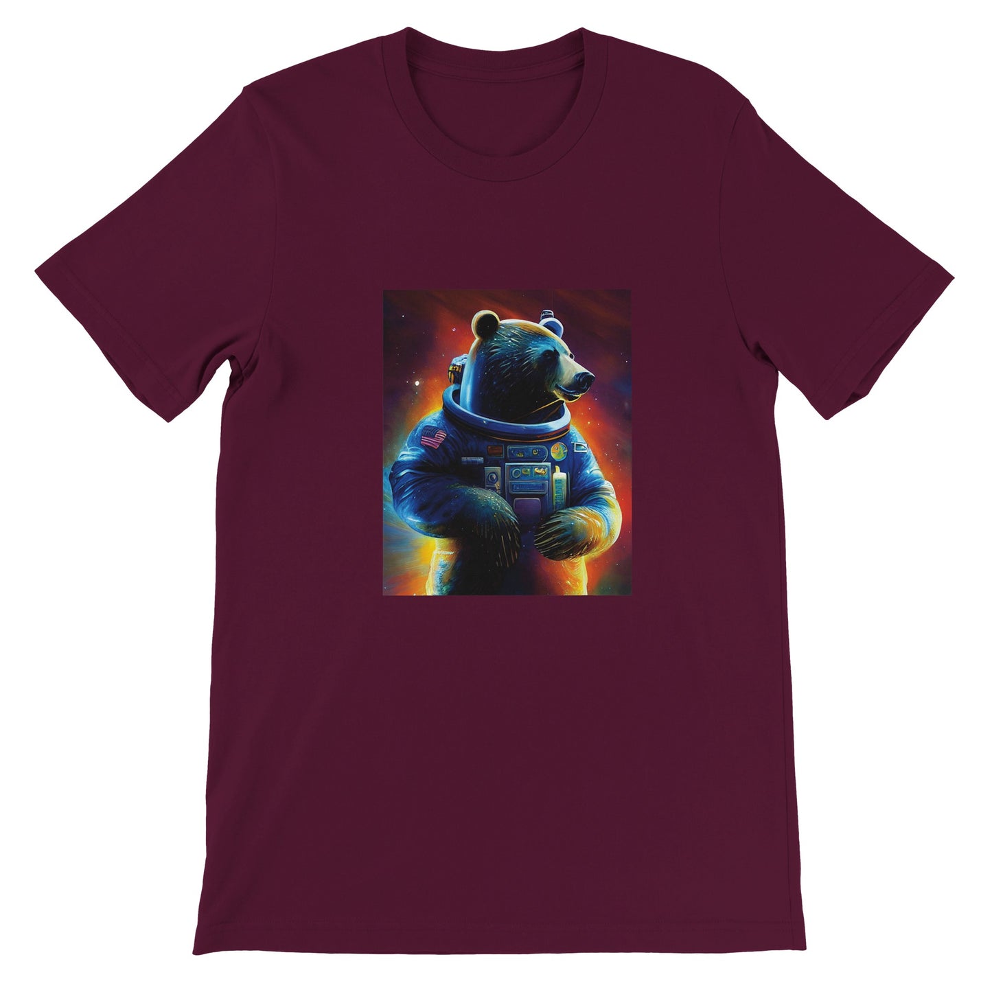 Budget Unisex Crewneck T-shirt/Bear-Astronaut