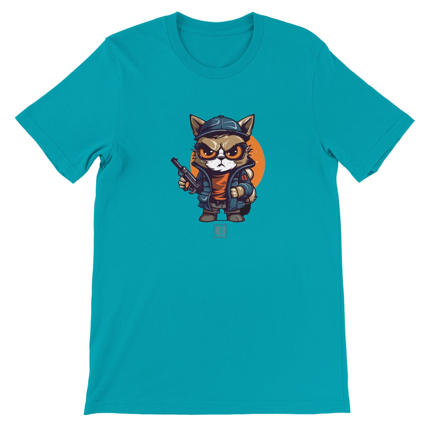 Günstiges Unisex-T-Shirt mit Rundhalsausschnitt/Cat-Fellow