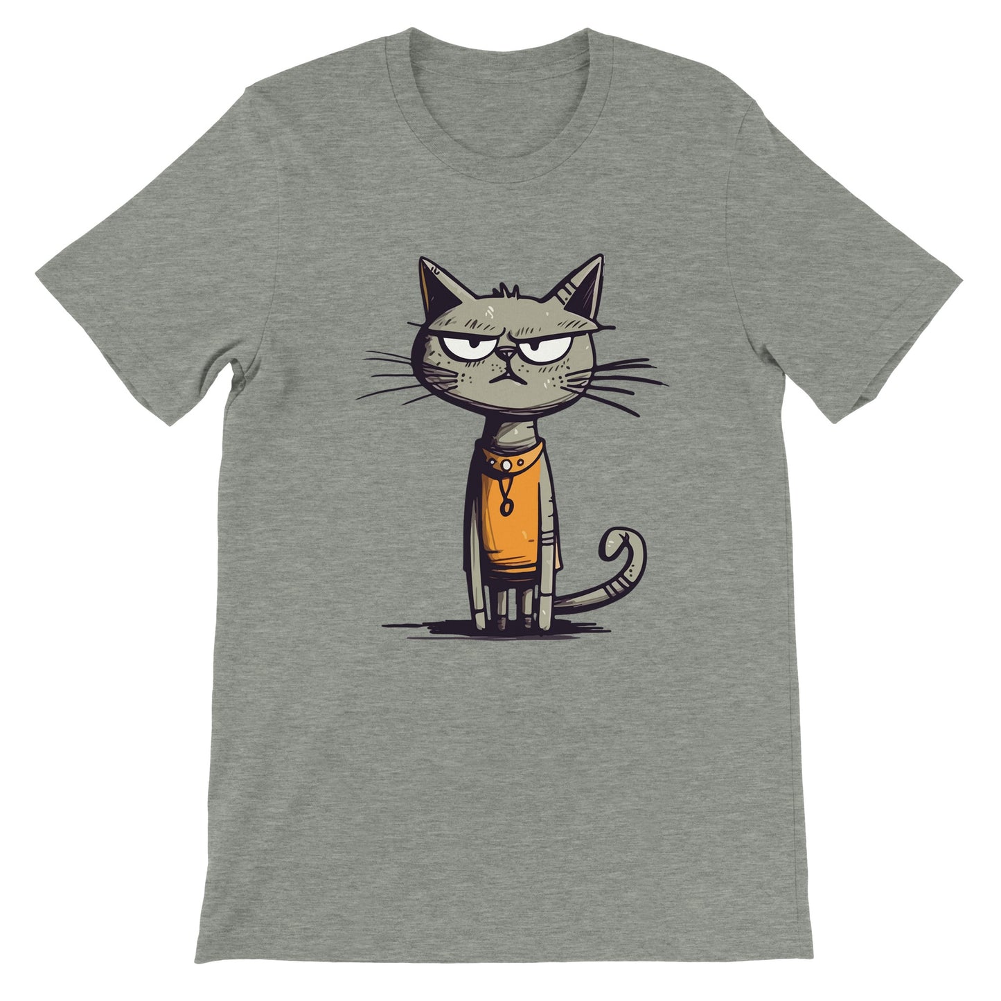 Budget Unisex Crewneck T-shirt/Egyptian-Funny-Cat