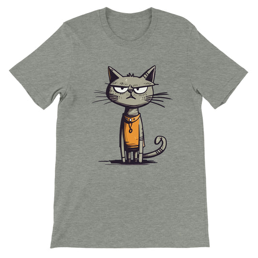 Budget Unisex Crewneck T-shirt/Egyptian-Funny-Cat