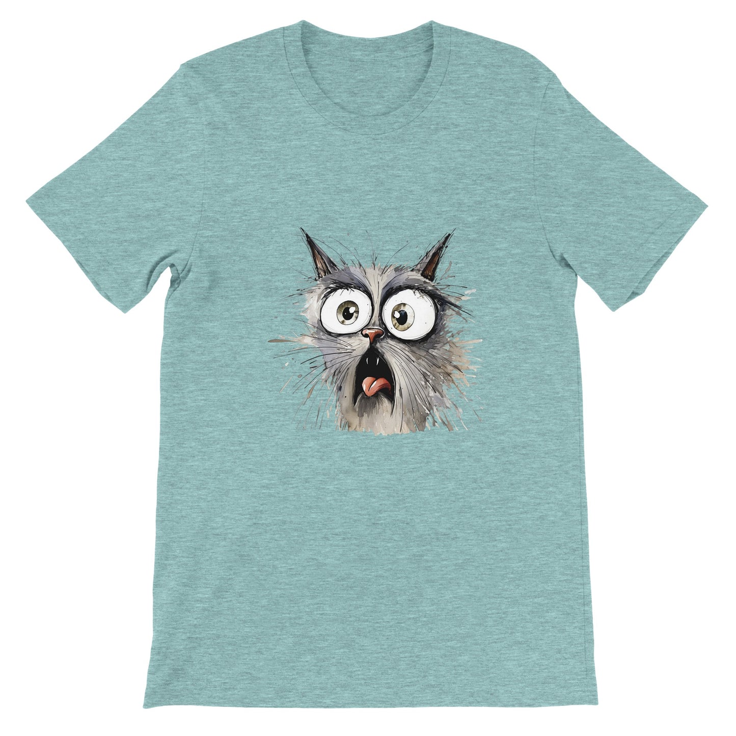 Budget Unisex Crewneck T-shirt/Cat-What-Face