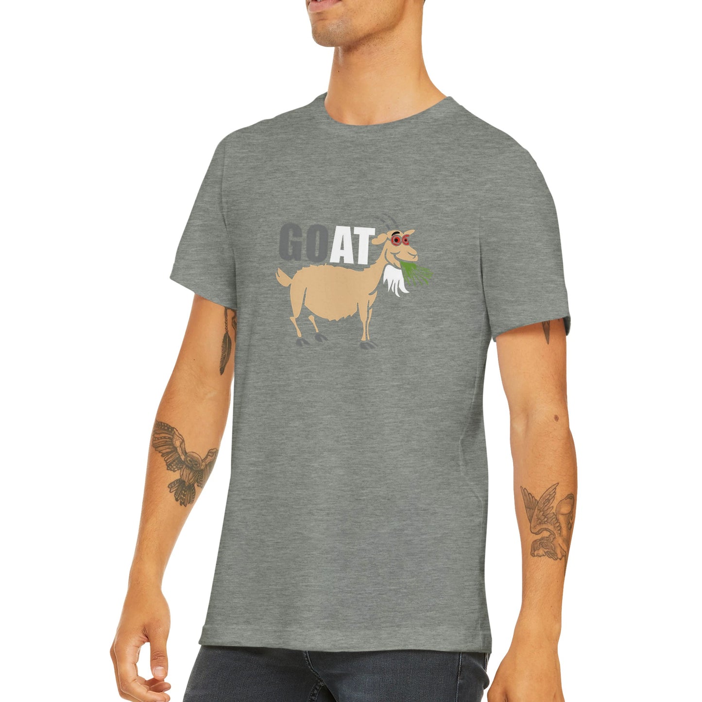 Budget Unisex Crewneck T-shirt/Goat-Grass