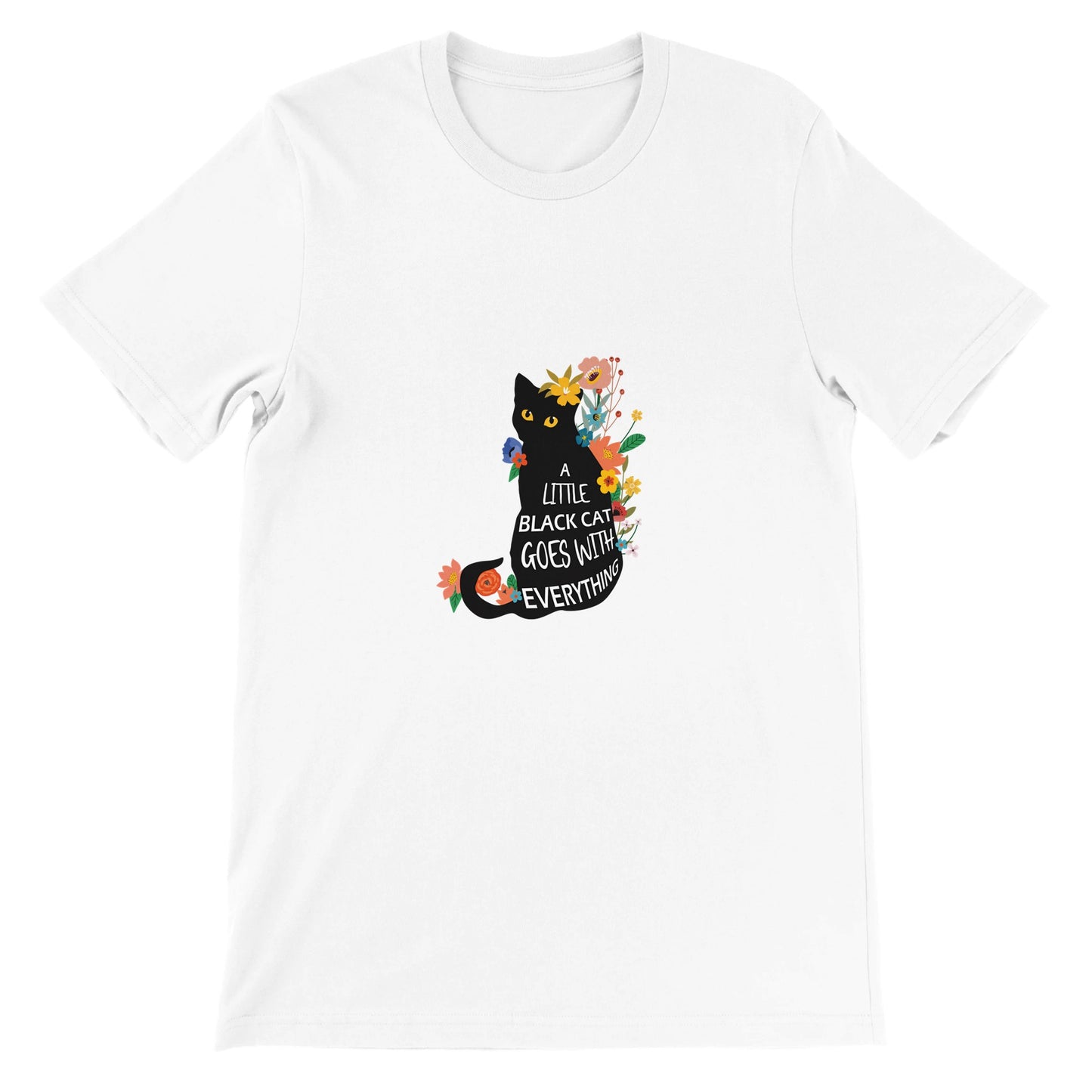 Budget Unisex Crewneck T-shirt/Black-Cat-Is-Everything