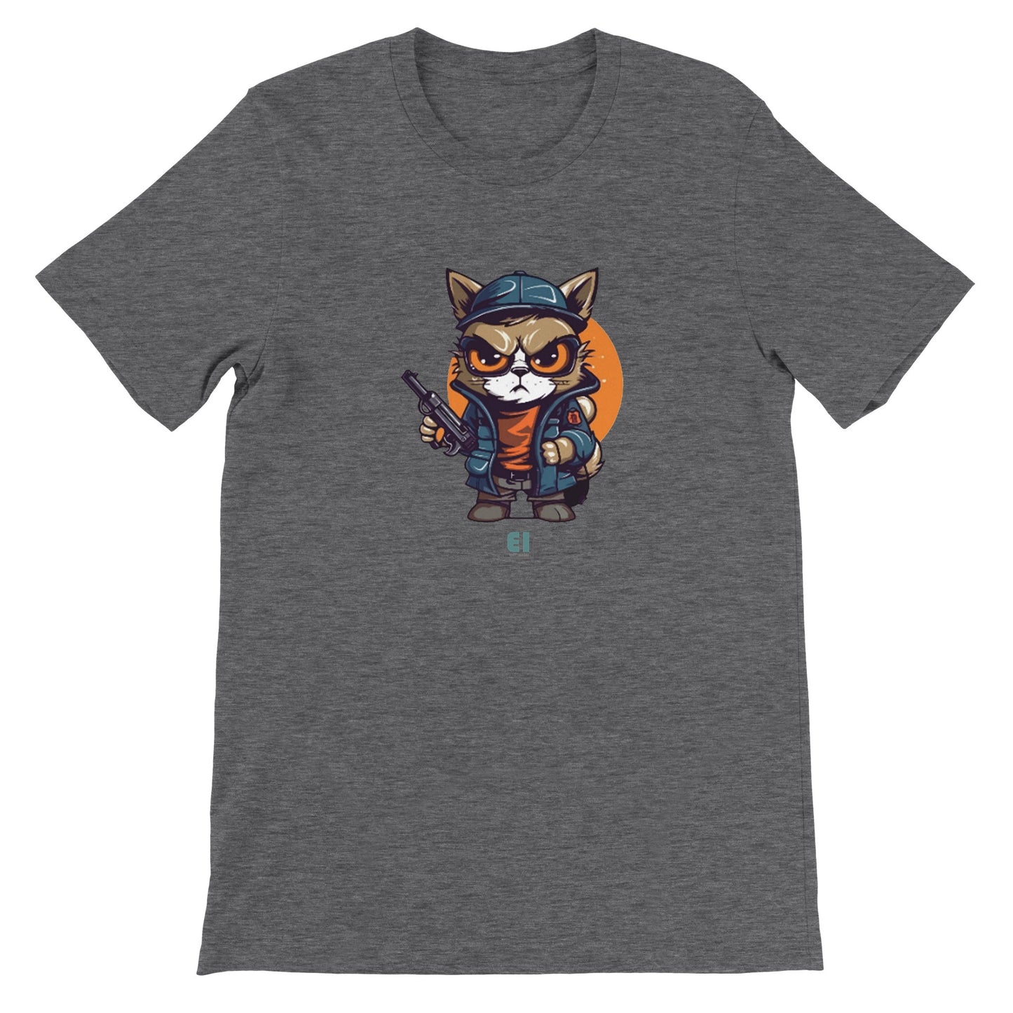 Günstiges Unisex-T-Shirt mit Rundhalsausschnitt/Cat-Fellow