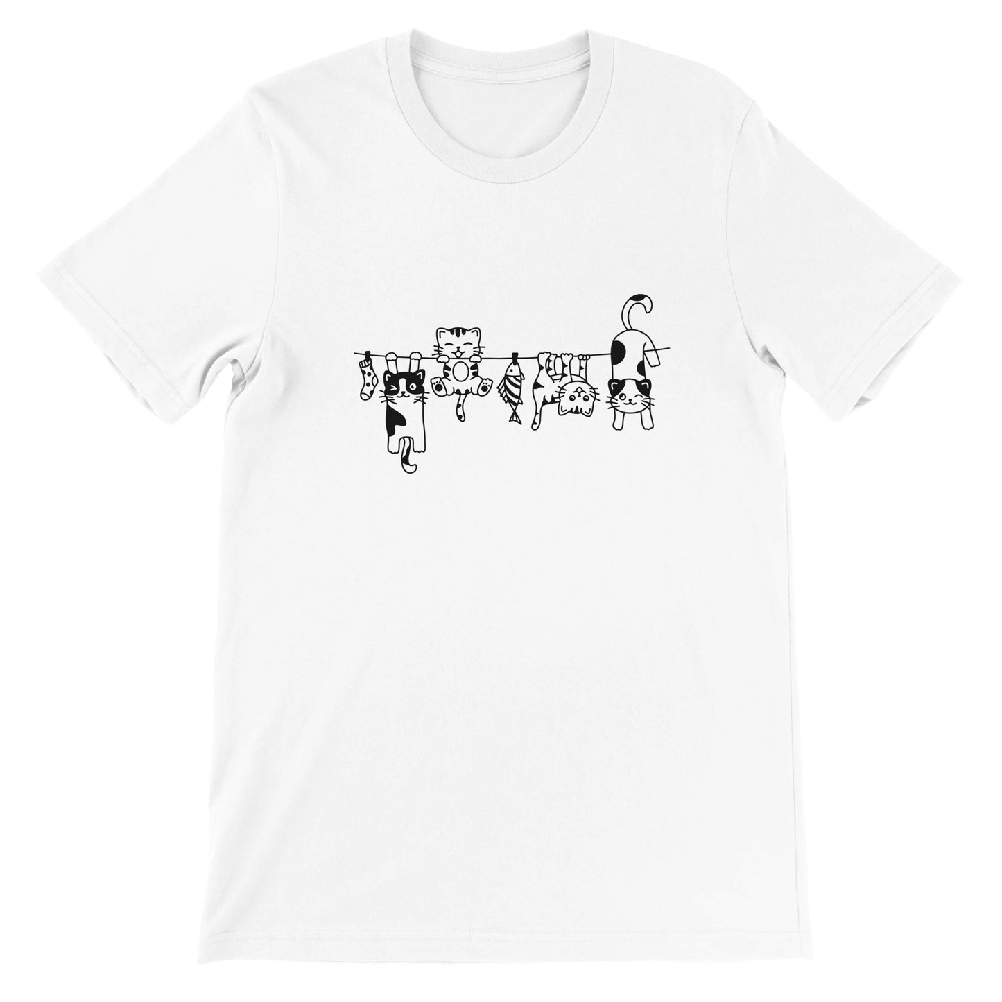 Budget Unisex Crewneck T-shirt/Kitties-Hanging