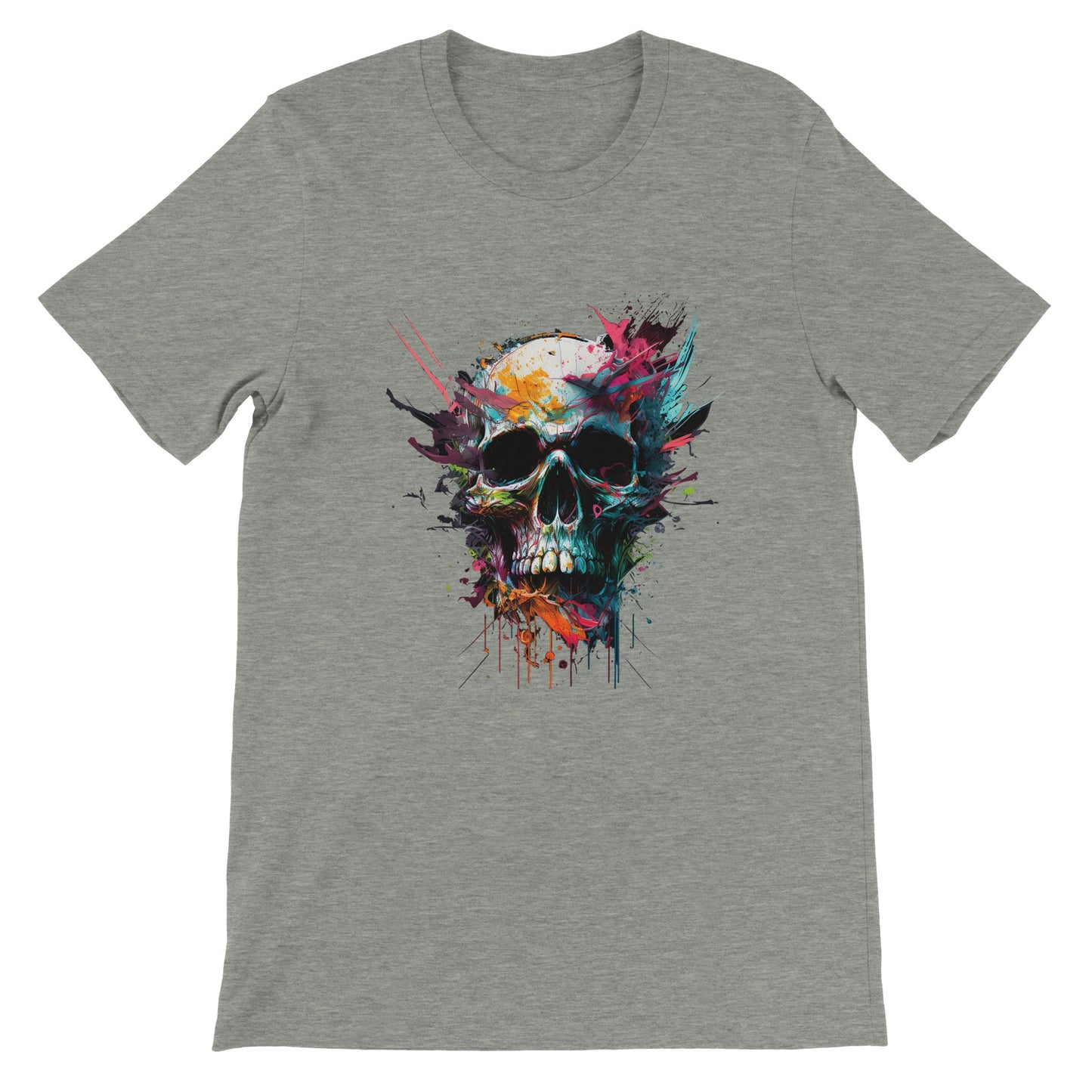 Budget Unisex Crewneck T-shirt/Skull-Art