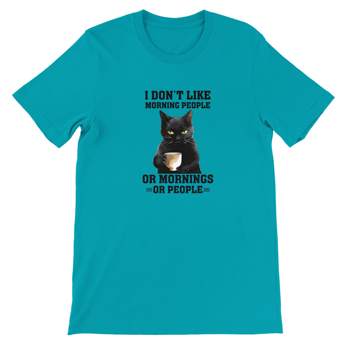 Günstiges Unisex-T-Shirt mit Rundhalsausschnitt/Ich mag Morgen nicht
