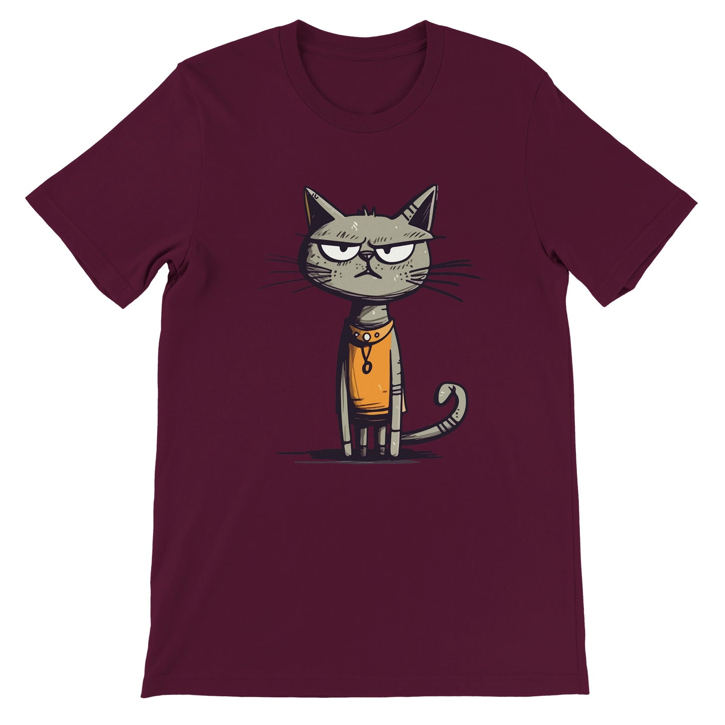 Budget Unisex Crewneck T-shirt/Egyptian-Funny-Cat