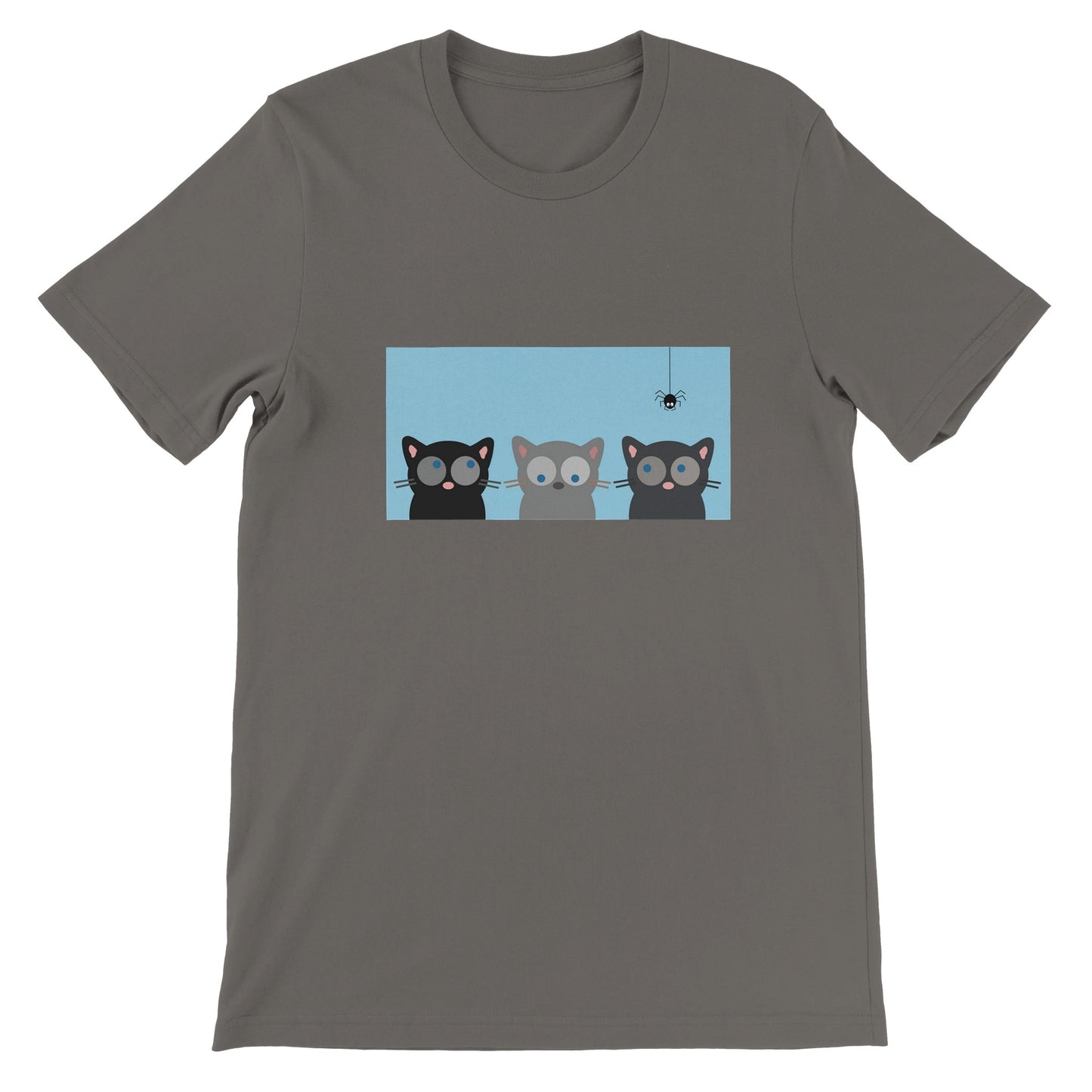 Budget Unisex Crewneck T-shirt/Three-Cats-Spider