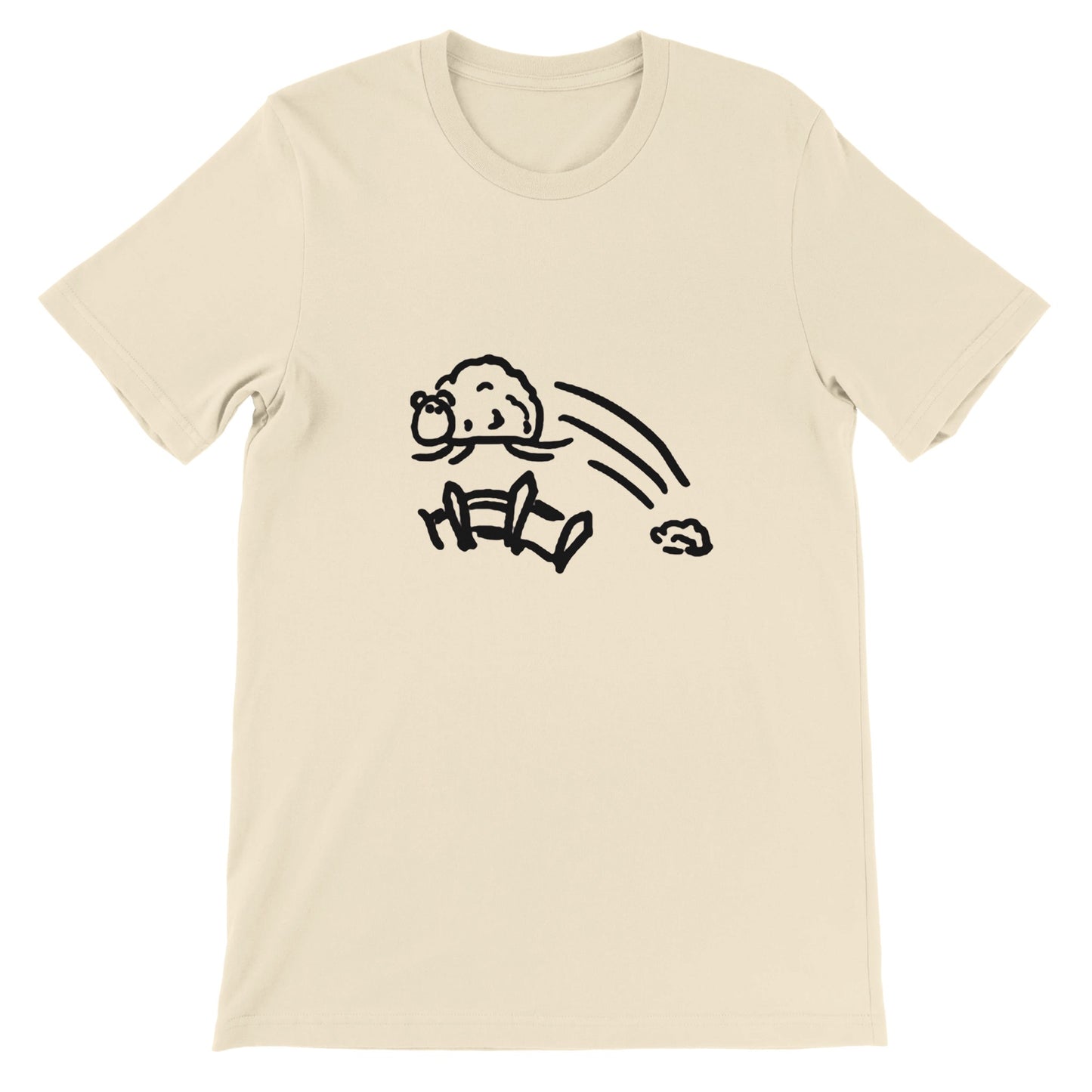 Budget Unisex Crewneck T-shirt/Sheep-Jumping-The-Fence