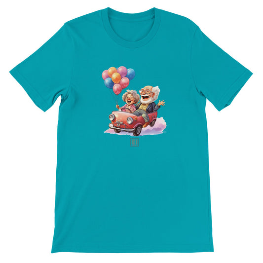 Budget Unisex Crewneck T-shirt/Grandparents-Car-Balloons