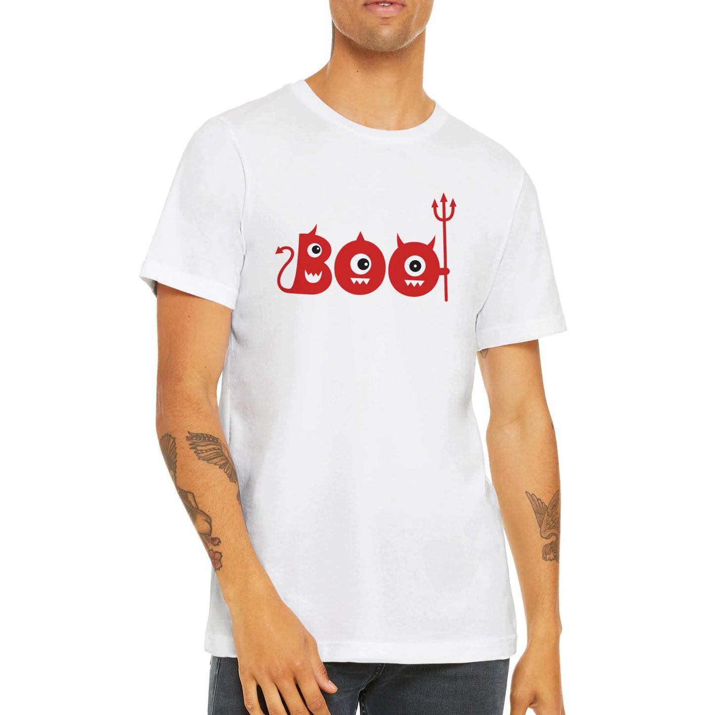 Budget Unisex Crewneck T-shirt/Boo-Halloween