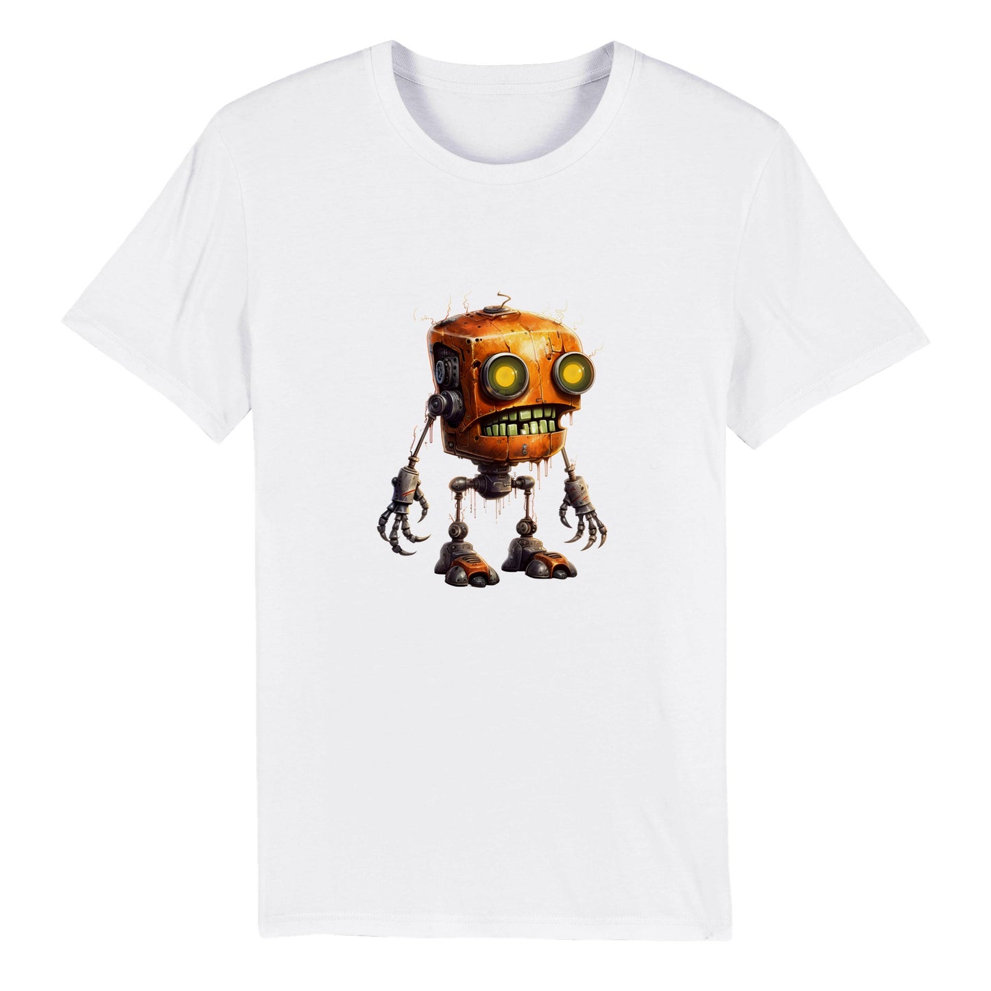 100% Organic Unisex T-shirt/Creepy-Robot-Halloween