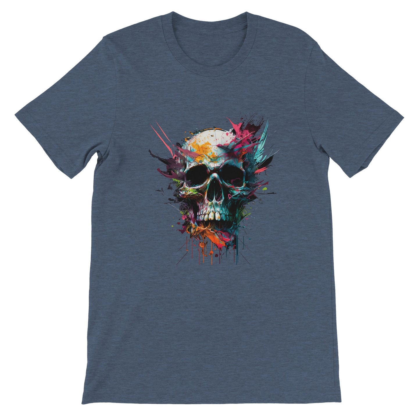 Budget Unisex Crewneck T-shirt/Skull-Art