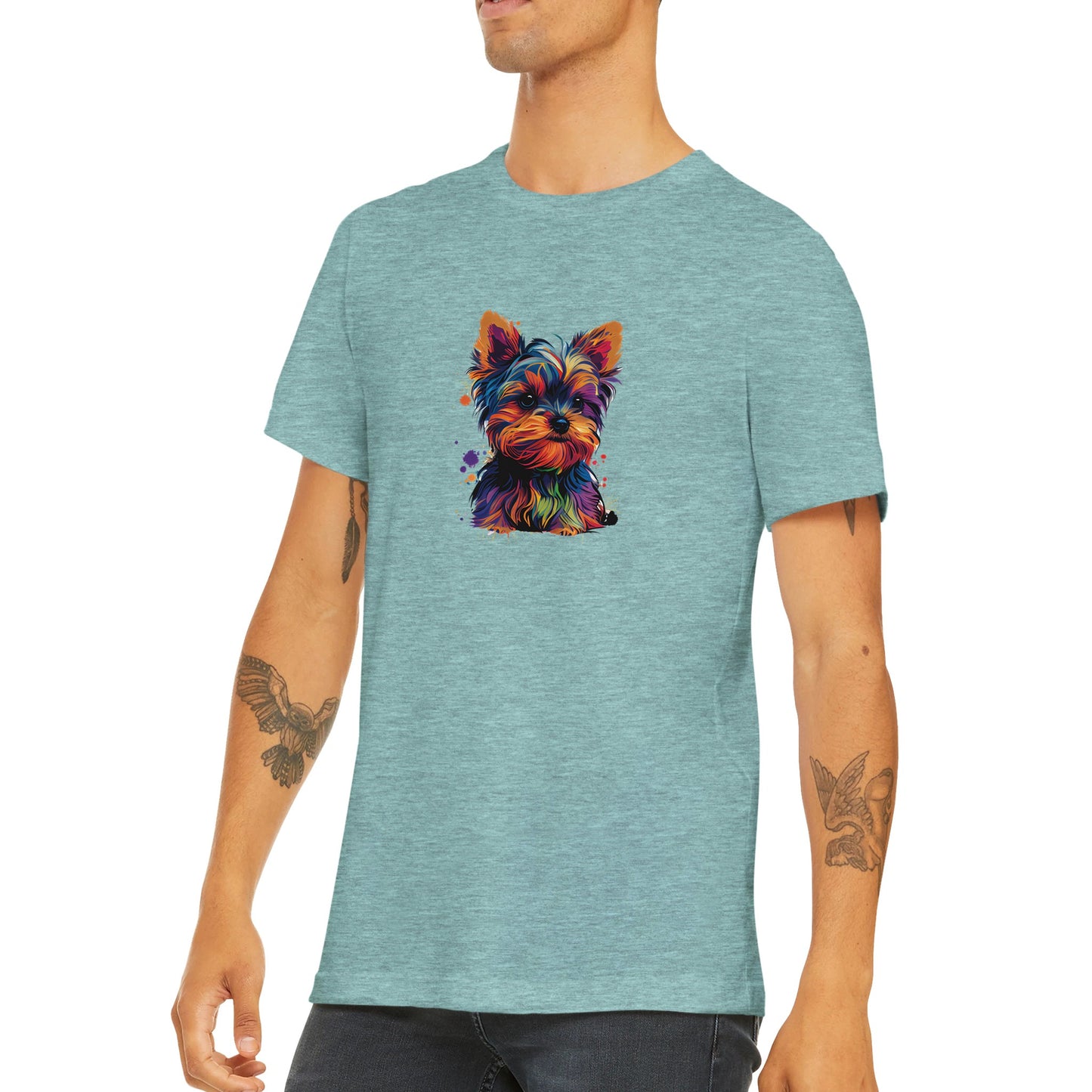 Budget Unisex Crewneck T-Shirt/Yorkie-Bunt