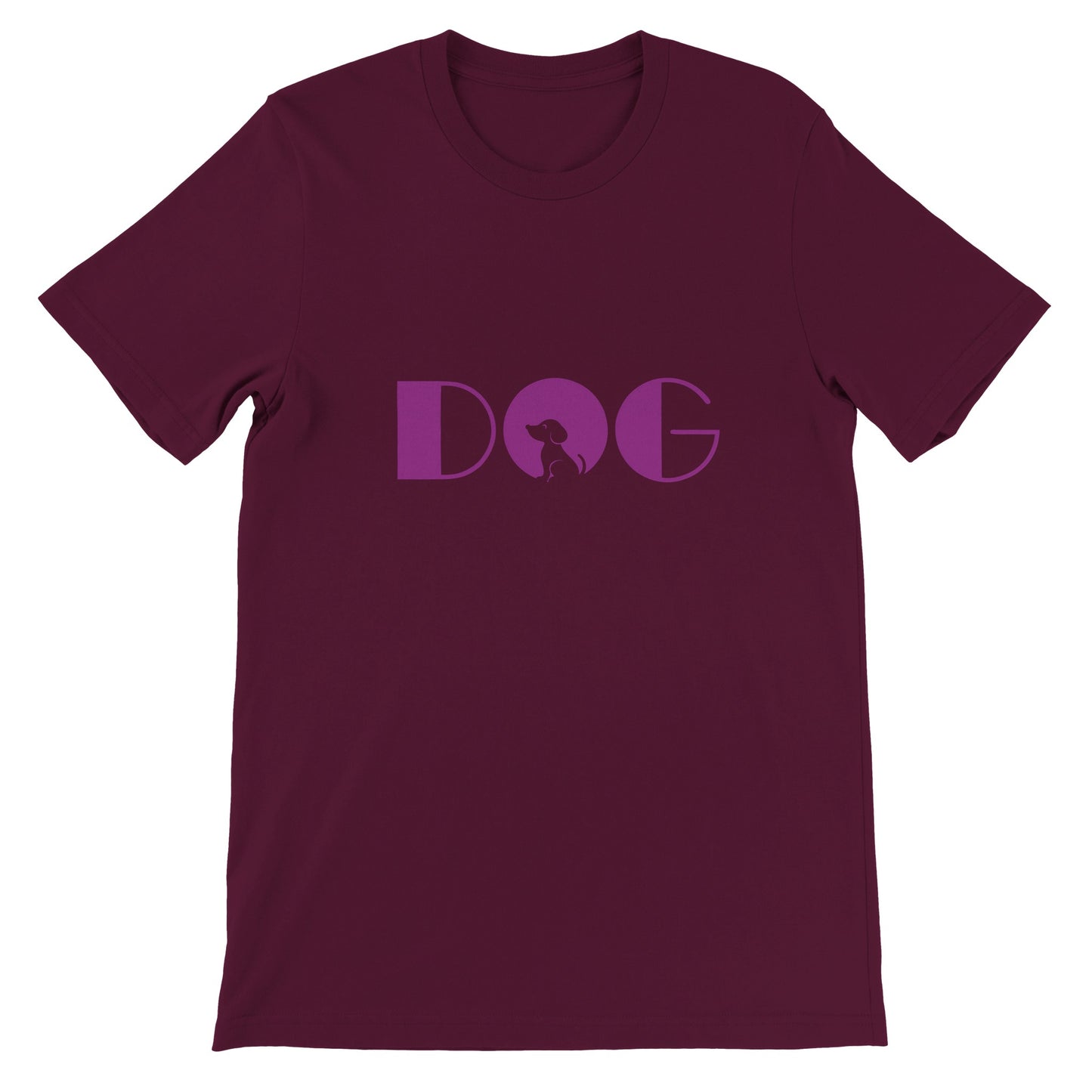 Budget Unisex Crewneck T-Shirt/Hund-Lila