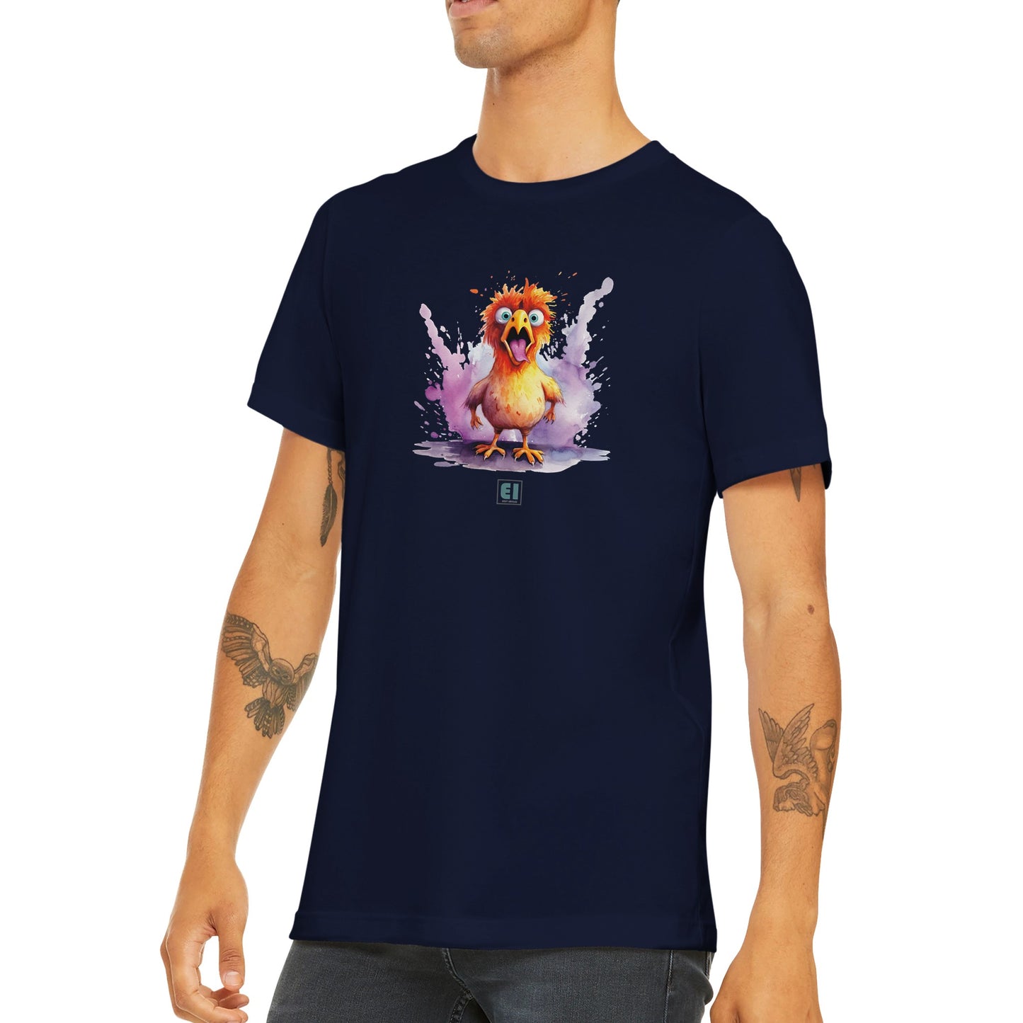 Budget Unisex Crewneck T-shirt/Chicken-Splash