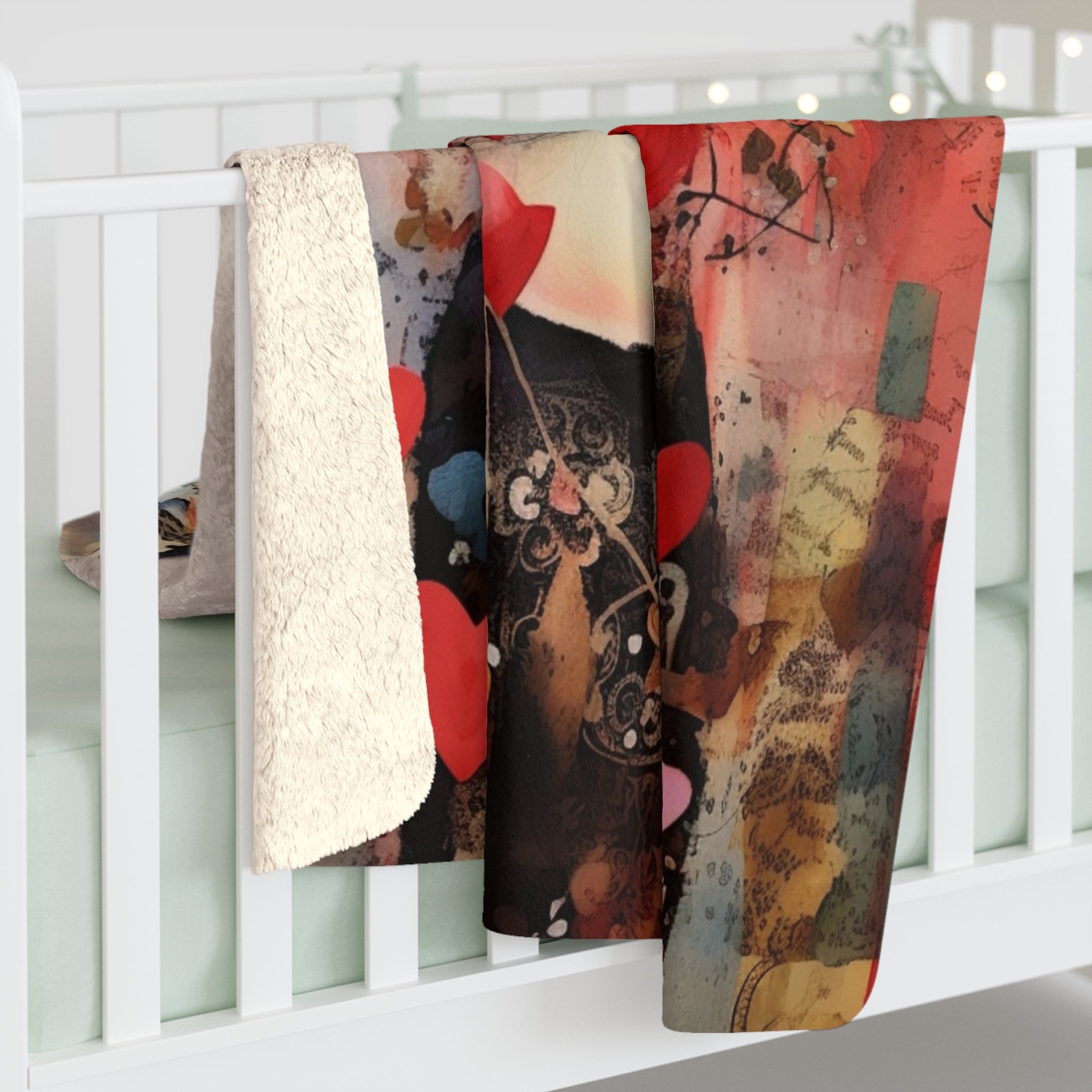 Valentine Romantic Girl/Sherpa Fleece Blanket - Enet Images