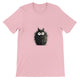 Budget Unisex Crewneck T-shirt/Funny-Hairy-Black-Cat - Enet Images