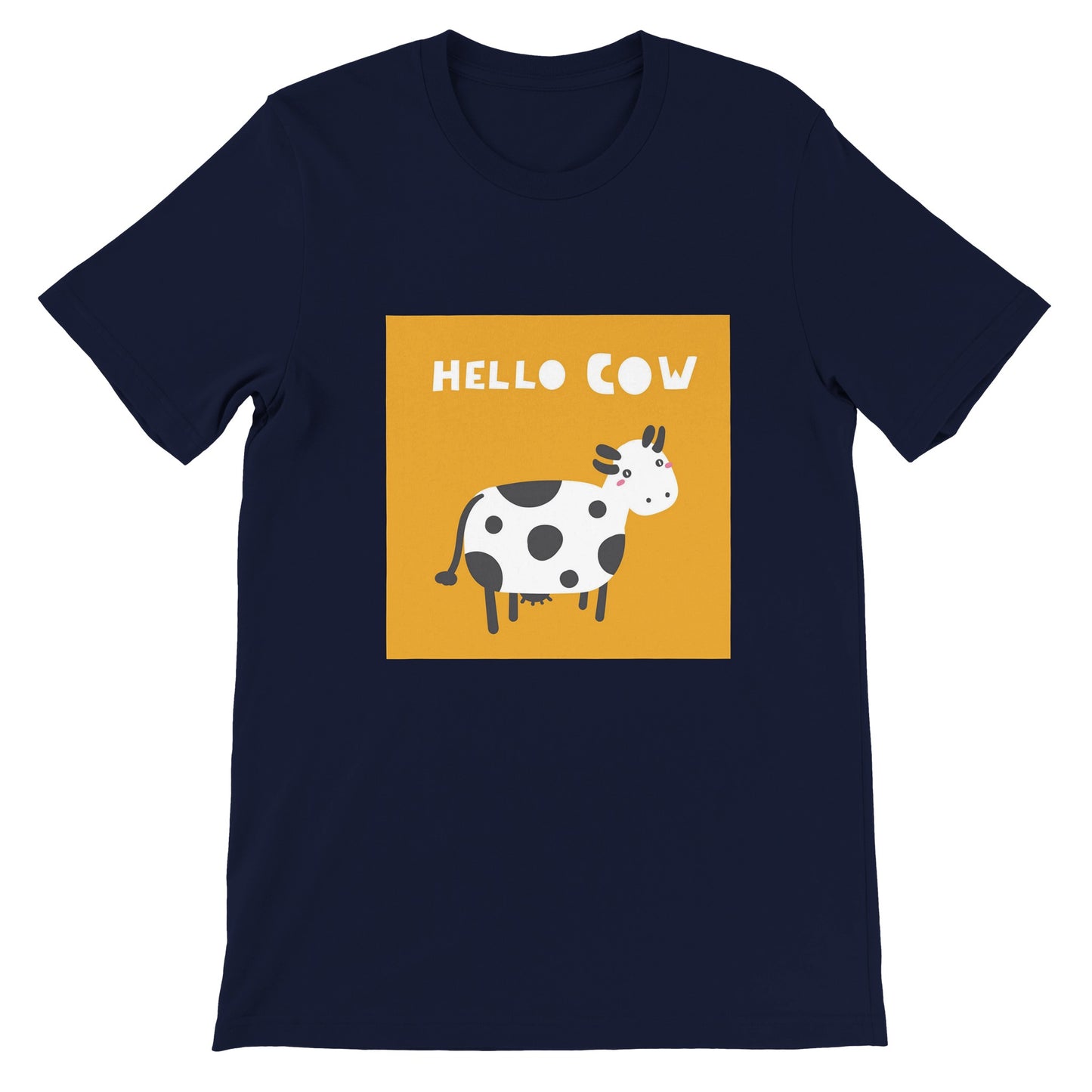 Budget Unisex Crewneck T-shirt/Hello-Cow