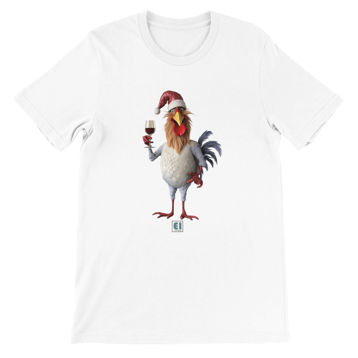 Budget Unisex Crewneck T-shirt/Rooster-Christmas