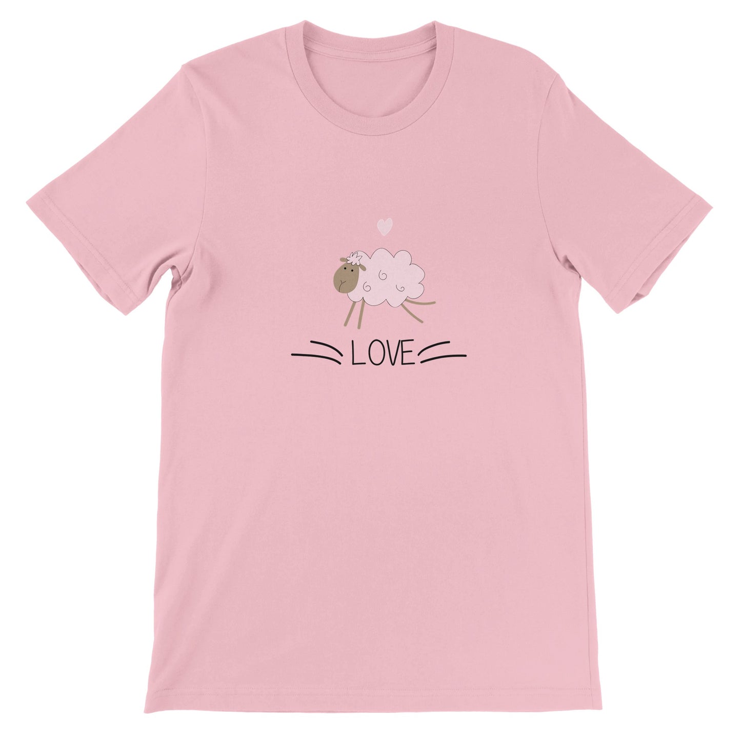 Budget Unisex Crewneck T-shirt/Love-Sheep