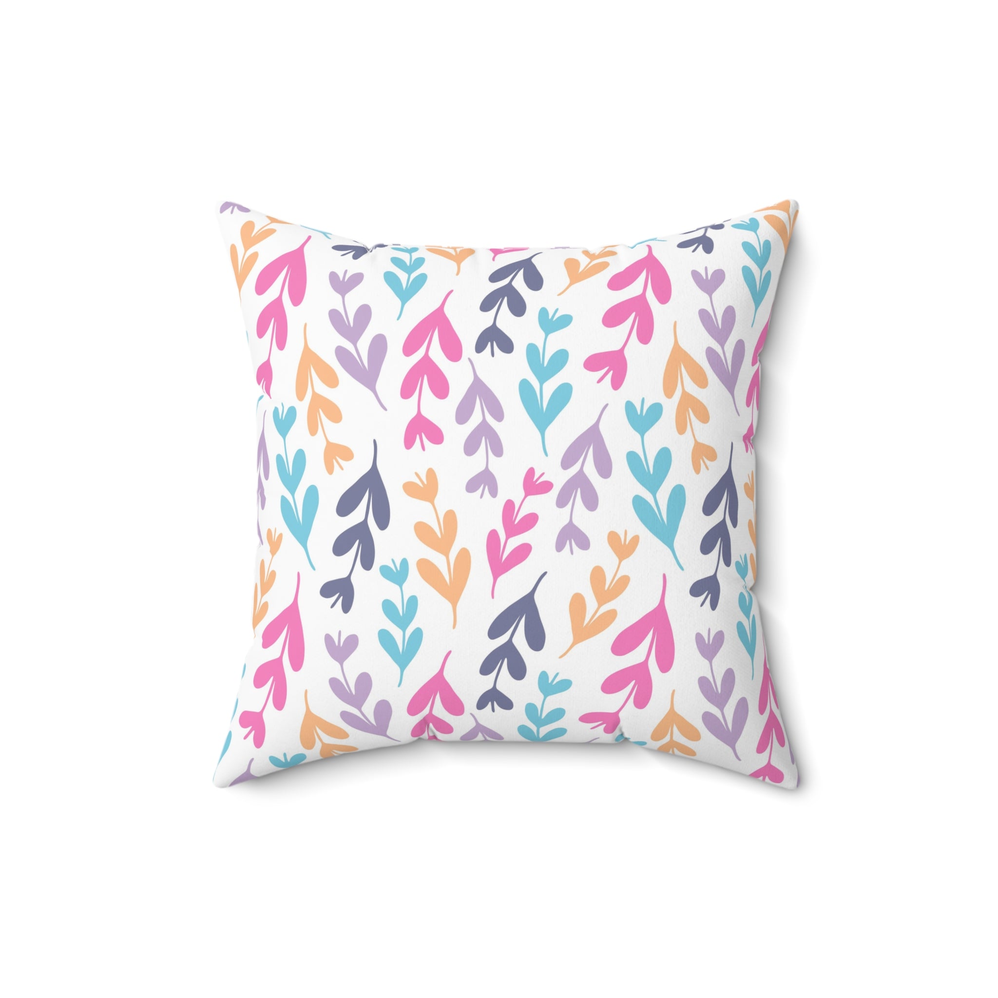 Valentine Heart Flowers/Spun Polyester Square Pillow - Enet Images
