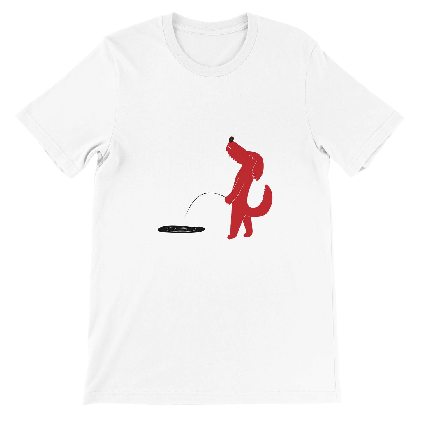 Budget Unisex Crewneck T-shirt/Dog-Peeing