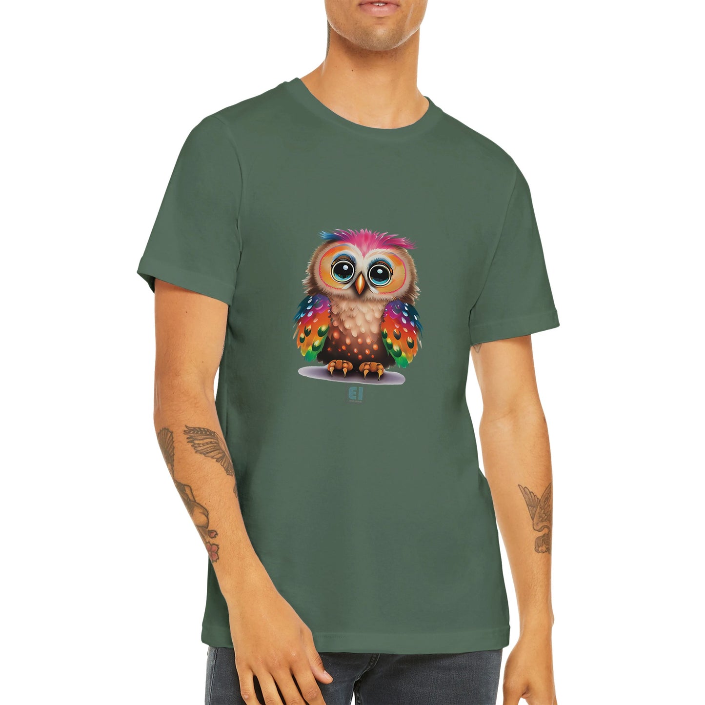 Budget Unisex Crewneck T-shirt/Funny-Baby-Owl