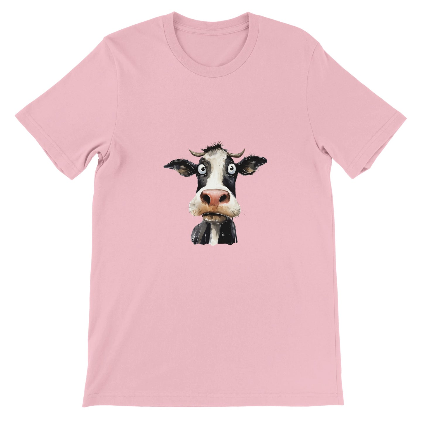 Budget Unisex Crewneck T-shirt/Cow-Face