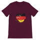 Budget Unisex Crewneck T-shirt/Heart-Vintage-Flag-Germany - Enet Images