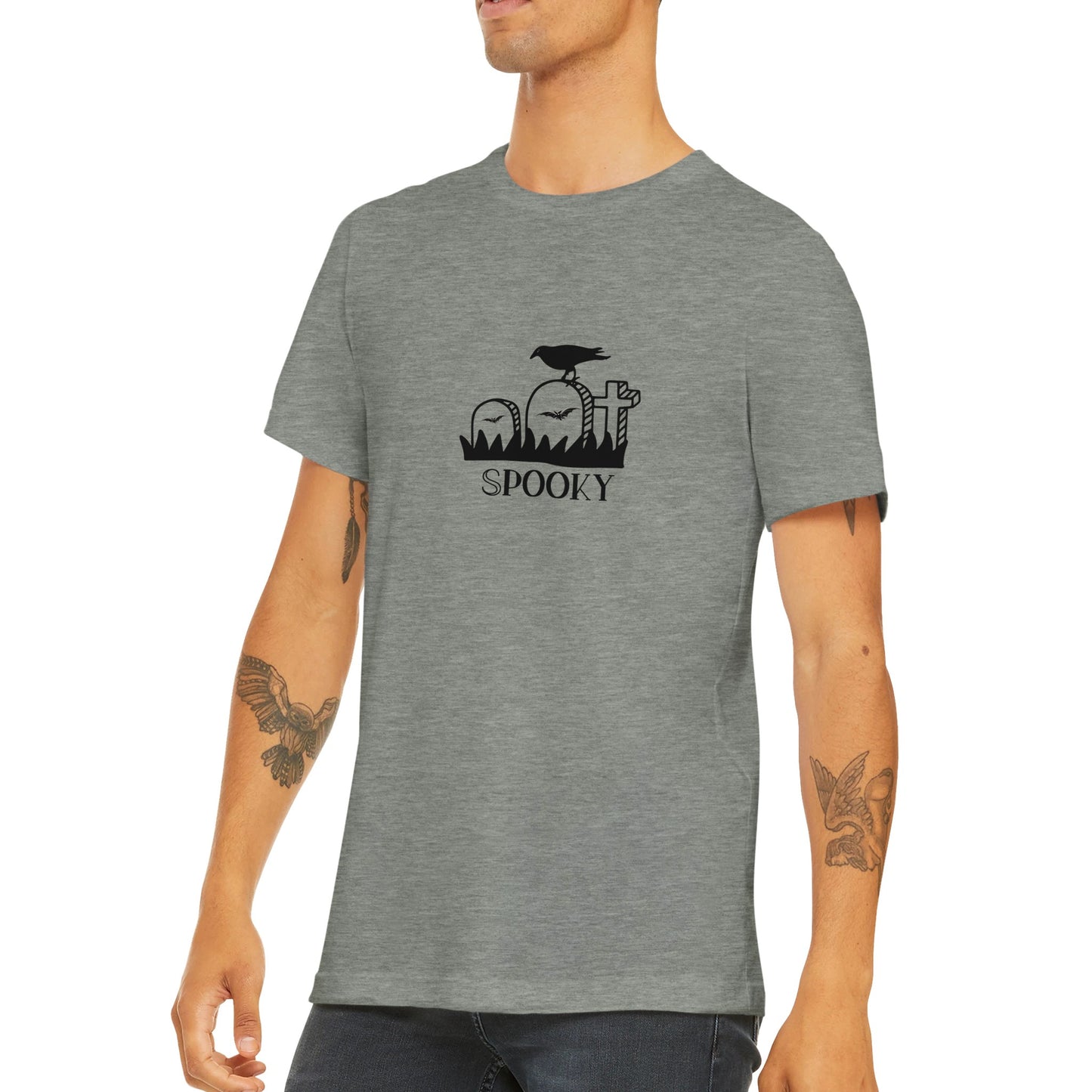 Budget Unisex Crewneck T-shirt/Spooky-Crow