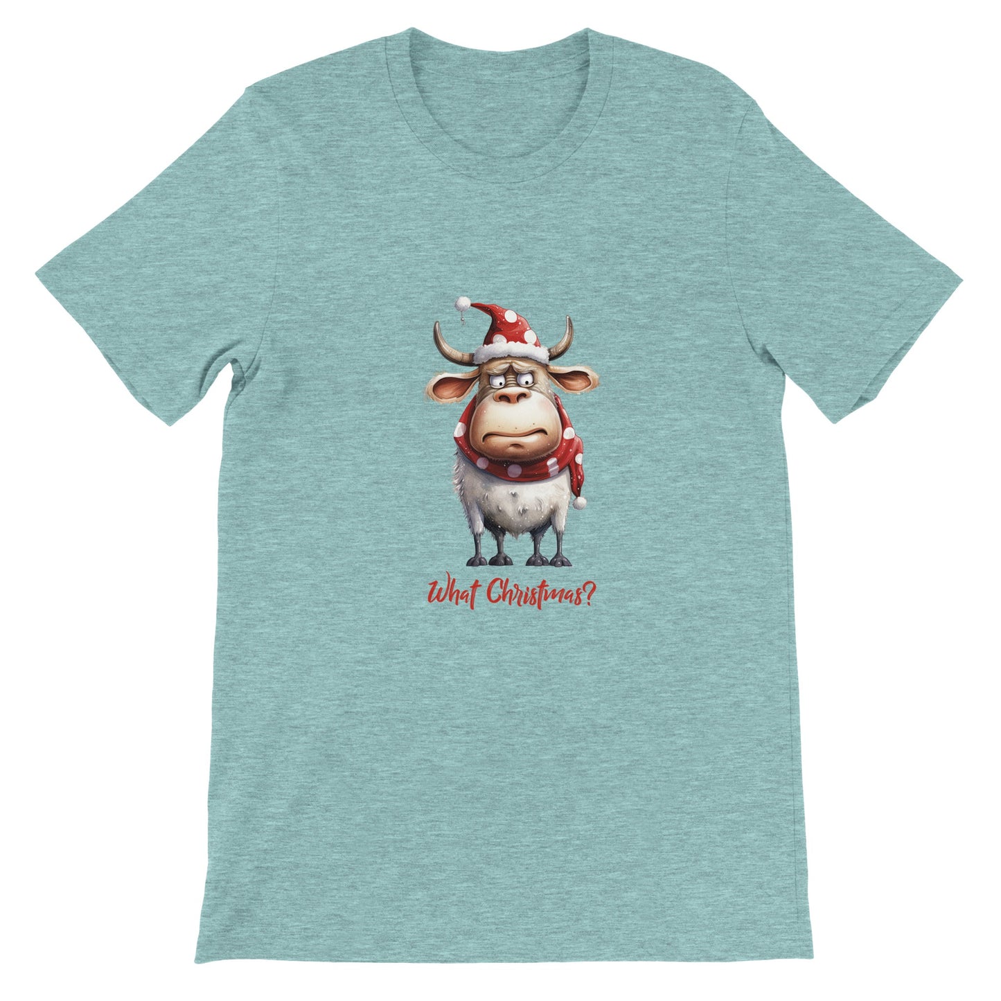 Budget Unisex Crewneck T-shirt/Bull-What-Christmas