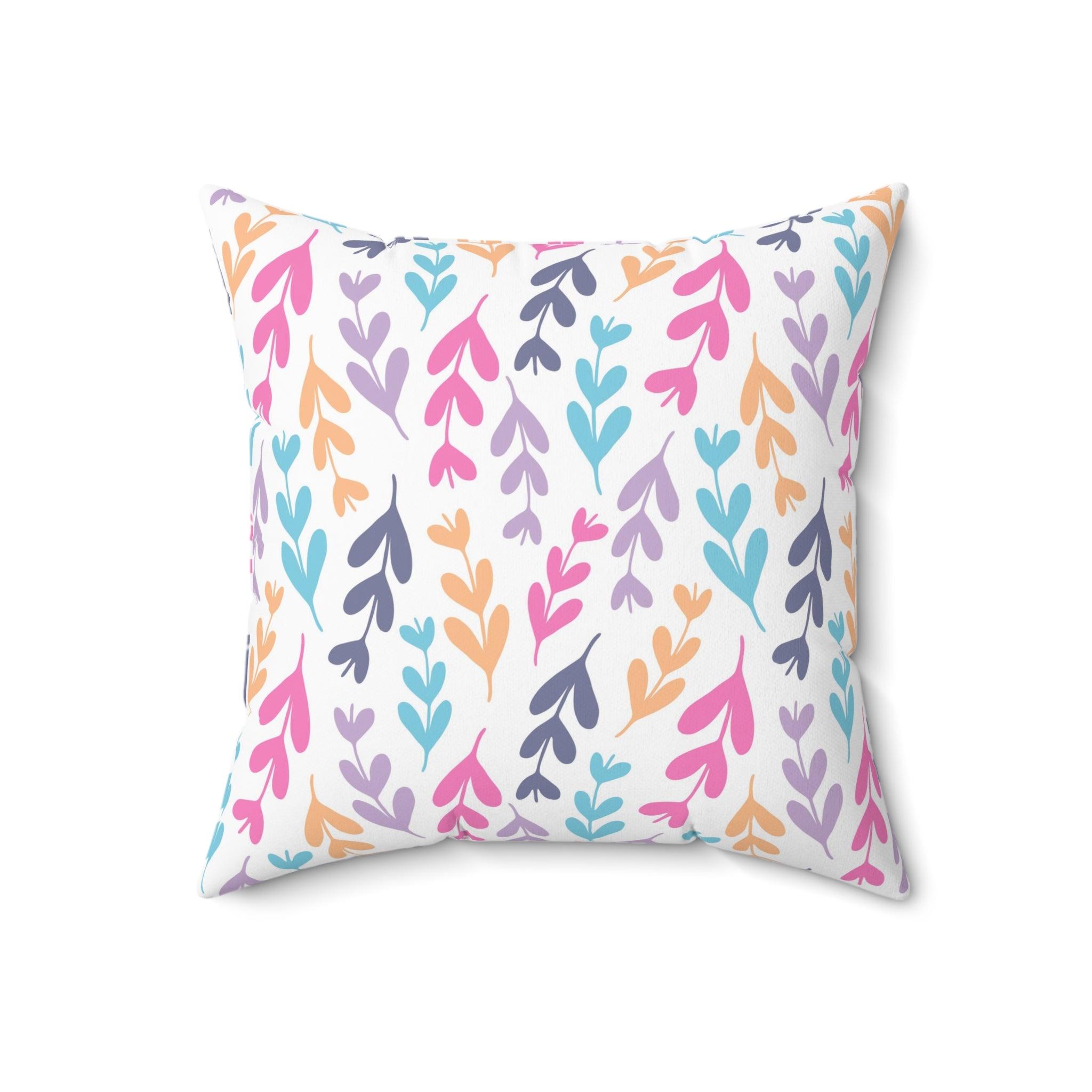 Valentine Heart Flowers/Spun Polyester Square Pillow - Enet Images