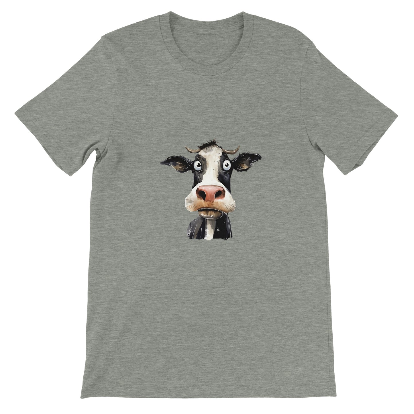 Budget Unisex Crewneck T-shirt/Cow-Face