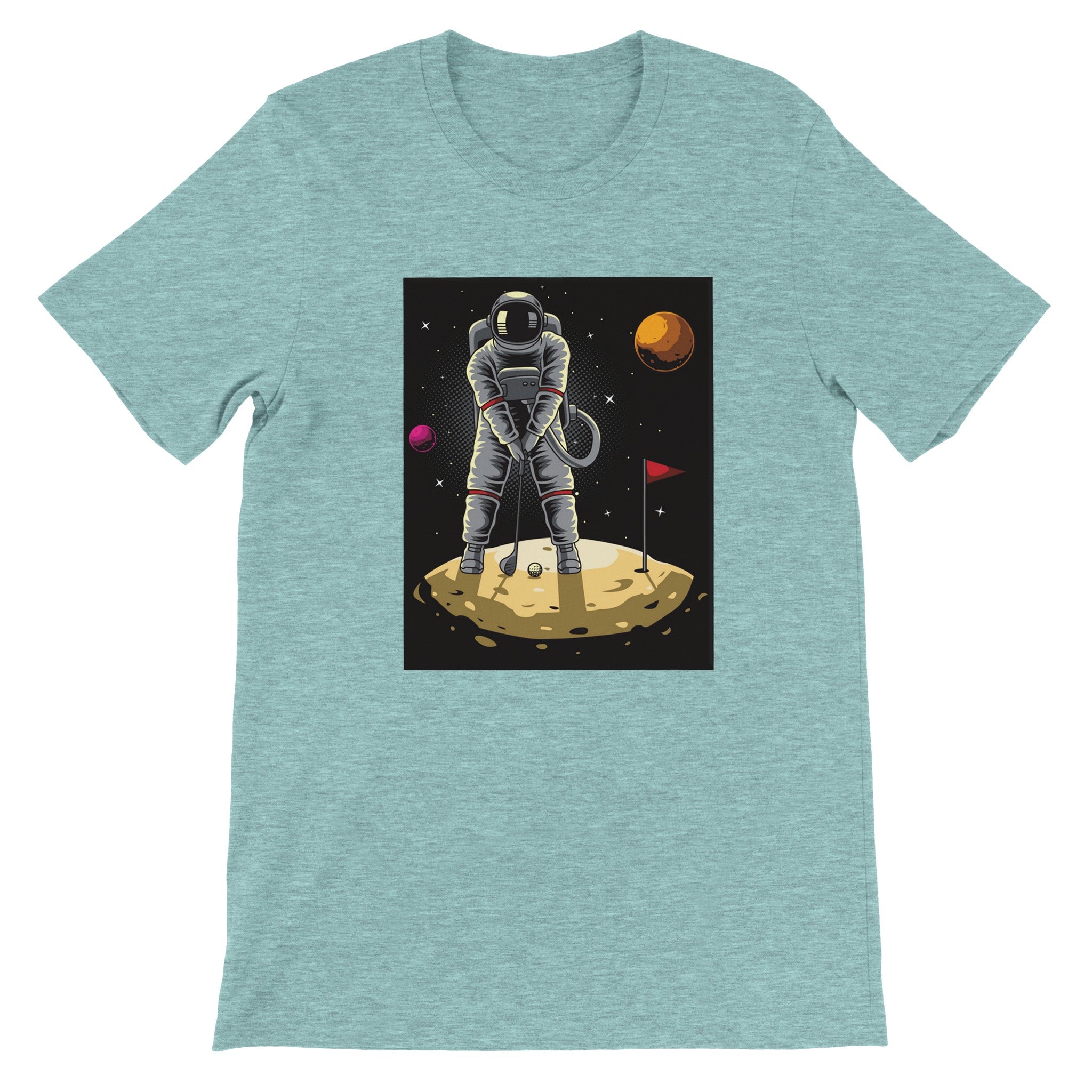 Budget Unisex Crewneck T-shirt/Astronaut-Golf - Enet Images