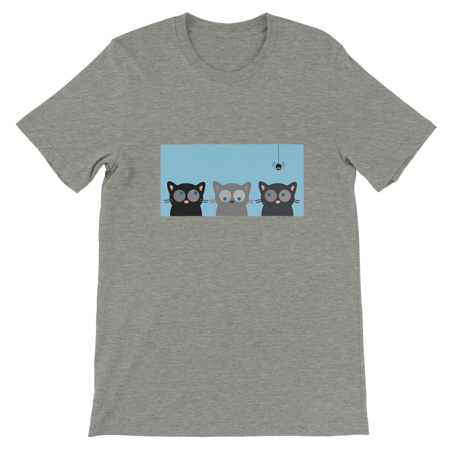 Budget Unisex Crewneck T-shirt/Three-Cats-Spider