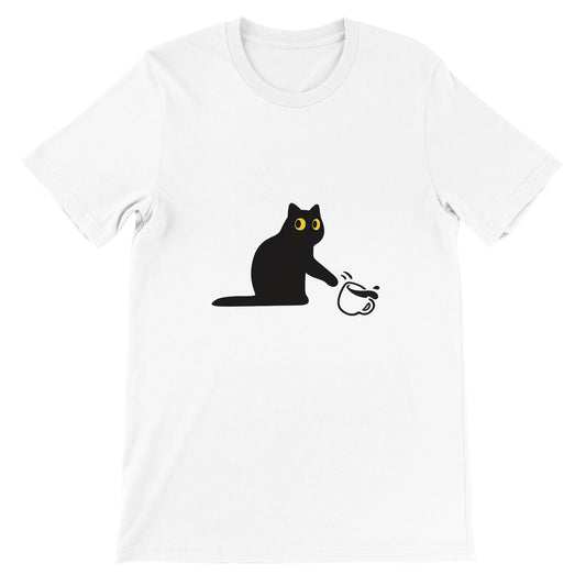 Budget Unisex Crewneck T-Shirt/Katze-Kaffee