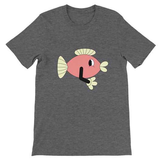 Budget Unisex Crewneck T-Shirt/Lustiger Fisch