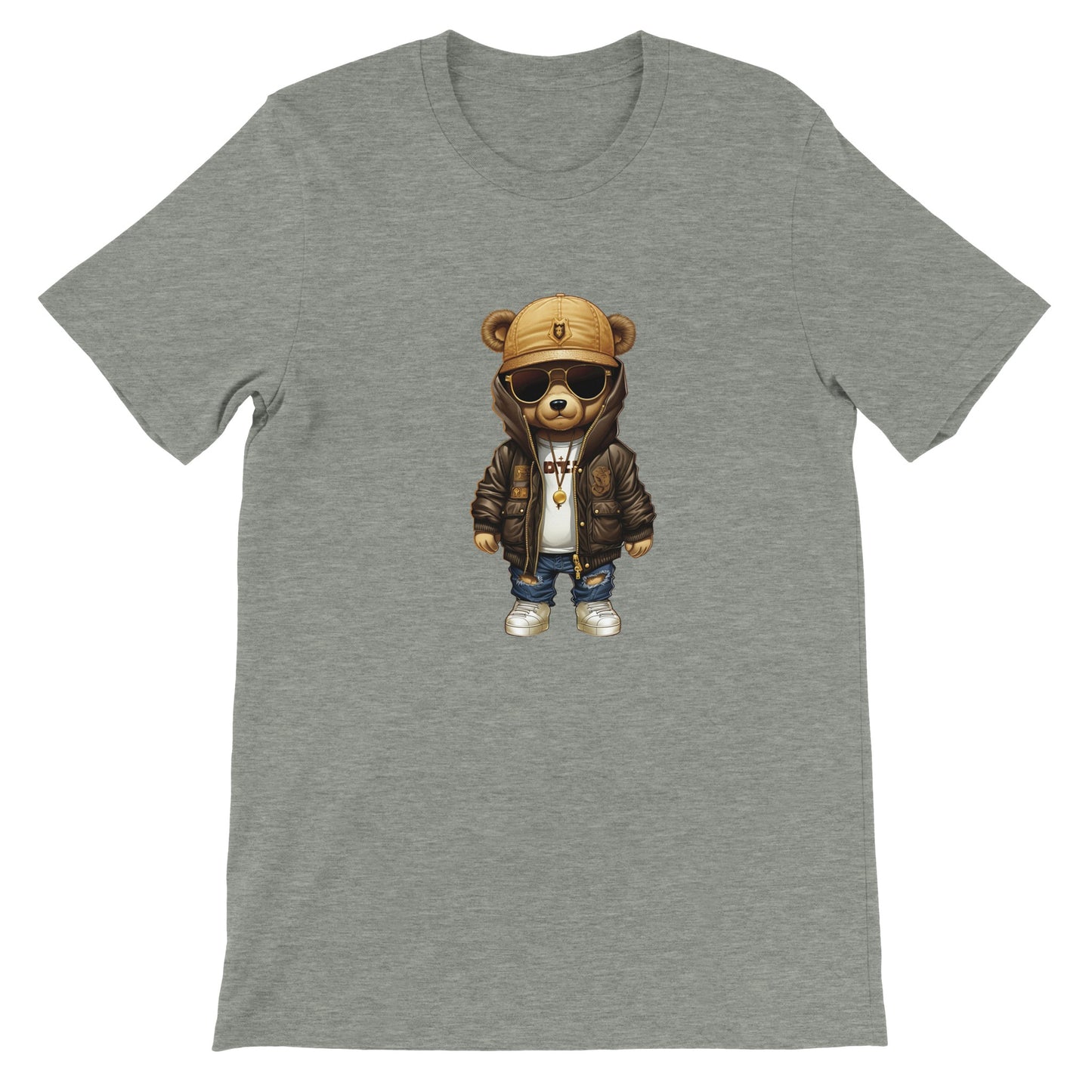 Budget Unisex Crewneck T-shirt/Teddy-Bear-Hip-Hop