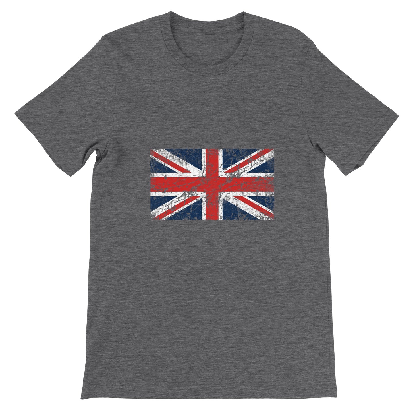 Budget Unisex Crewneck T-shirt/UK-Flag-Vintage