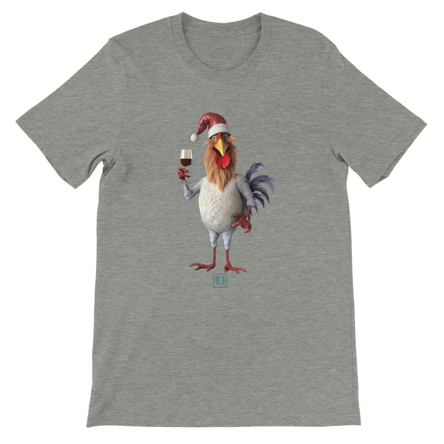 Budget Unisex Crewneck T-shirt/Rooster-Christmas