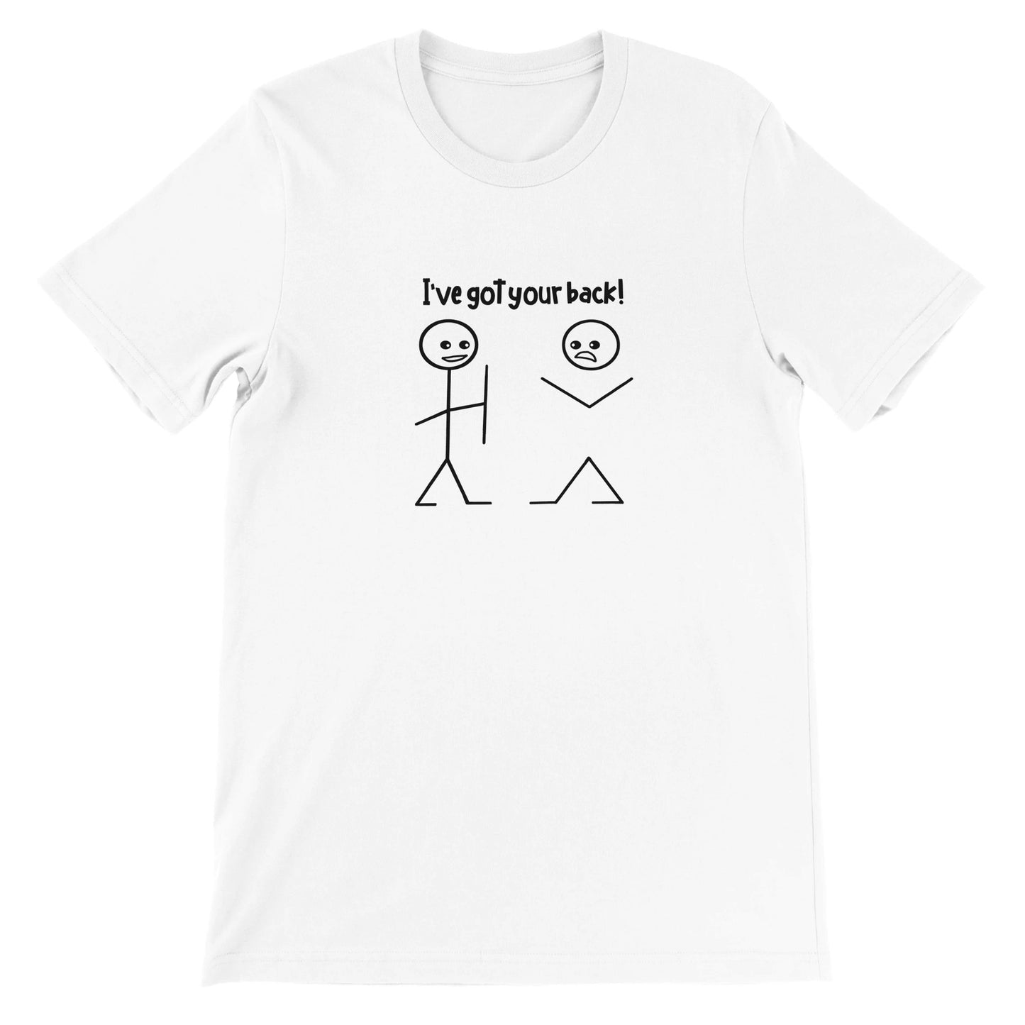 Günstiges Unisex-T-Shirt mit Rundhalsausschnitt/Ich stehe hinter dir