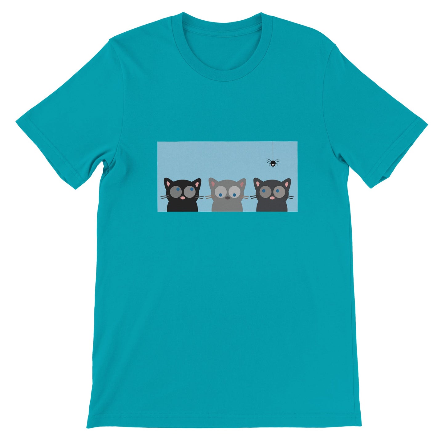 Budget Unisex Crewneck T-shirt/Three-Cats-Spider