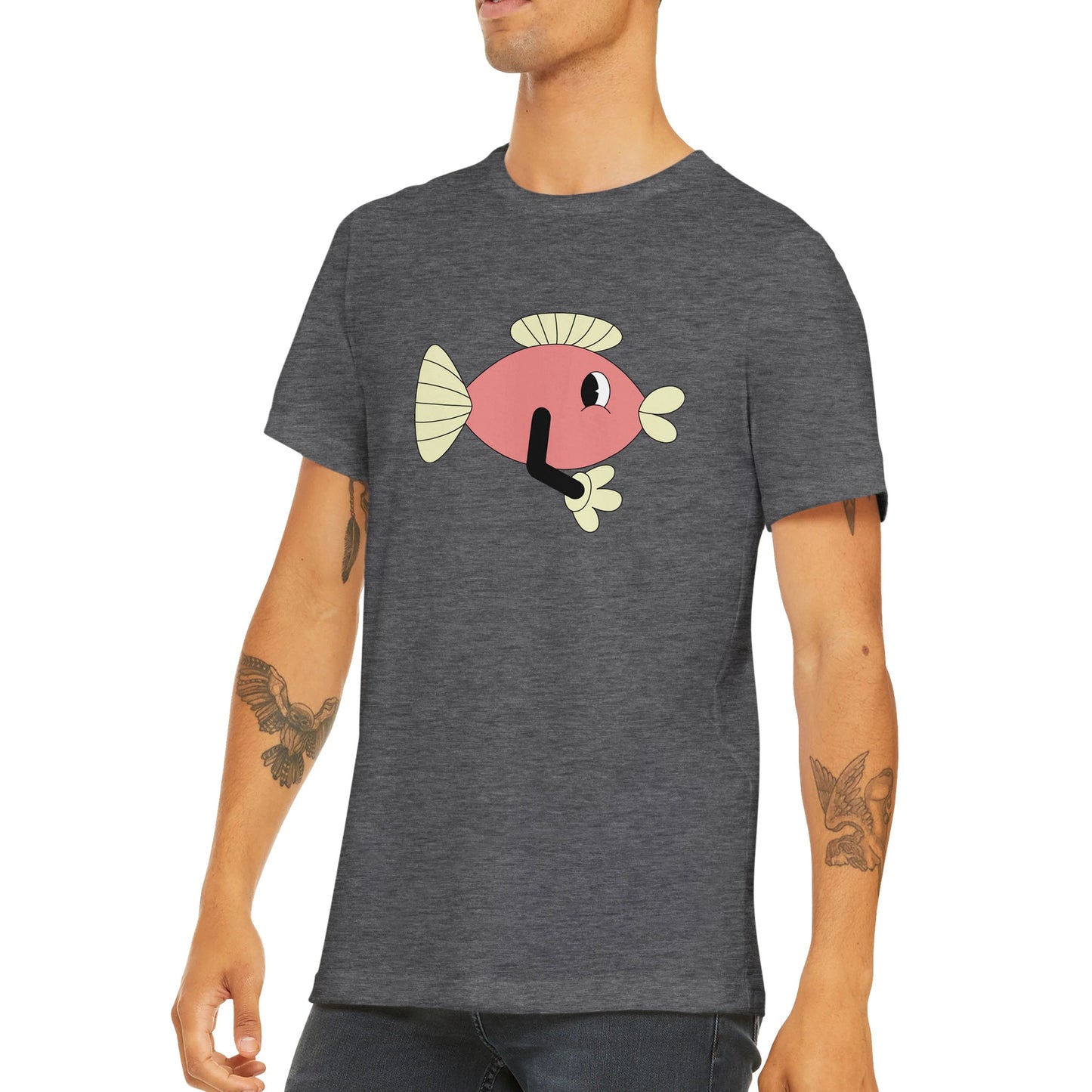 Budget Unisex Crewneck T-shirt/Funny-Fish