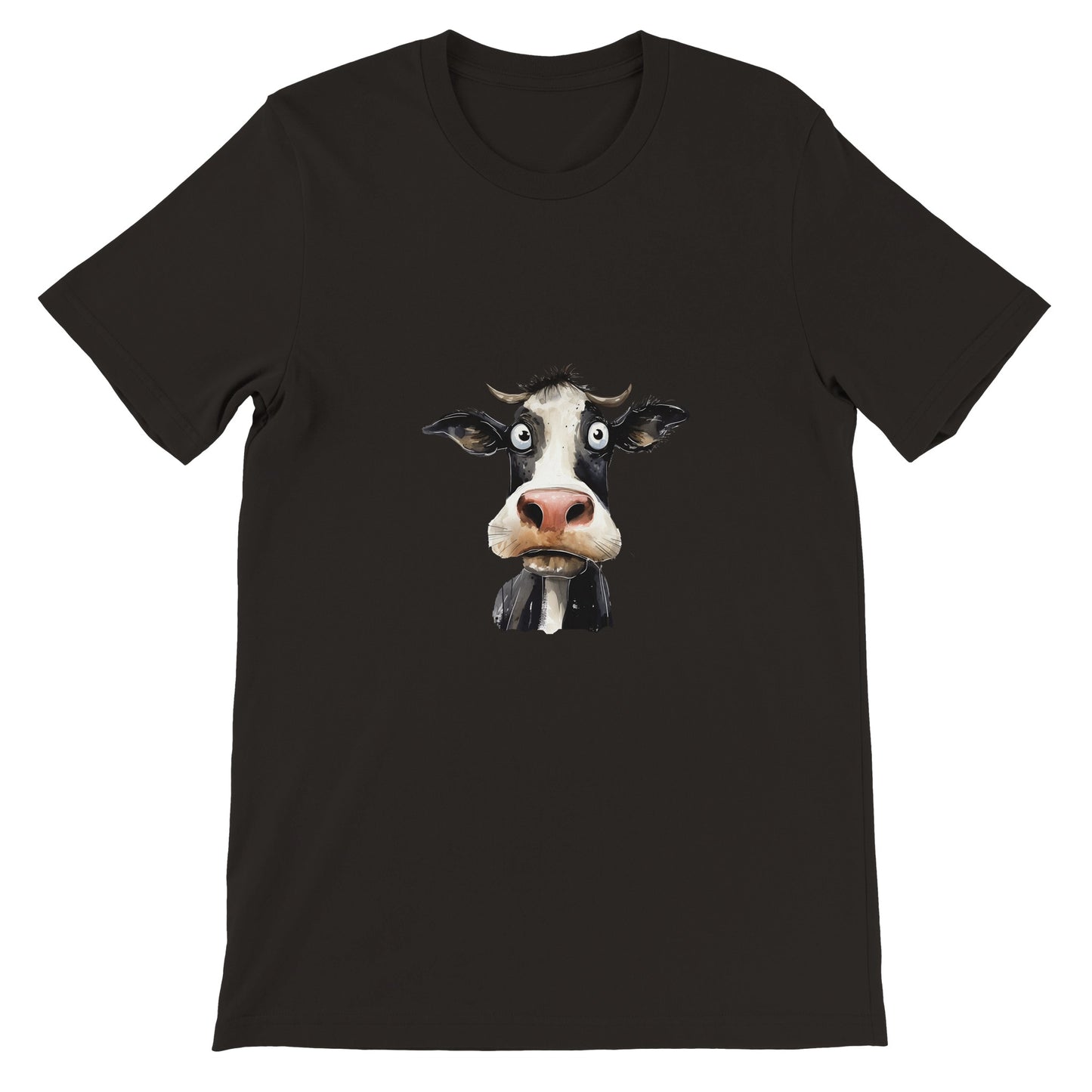 Budget Unisex Crewneck T-shirt/Cow-Face